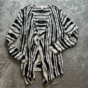 Chico’s Black and White Striped Women's Shrug